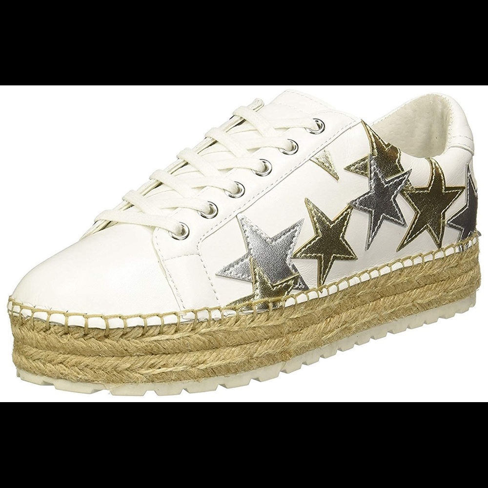 White star platform sneakers